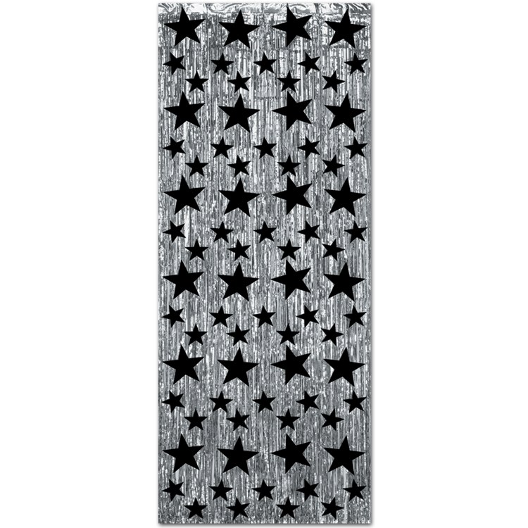 Gleam N Curtain Silver w/Star