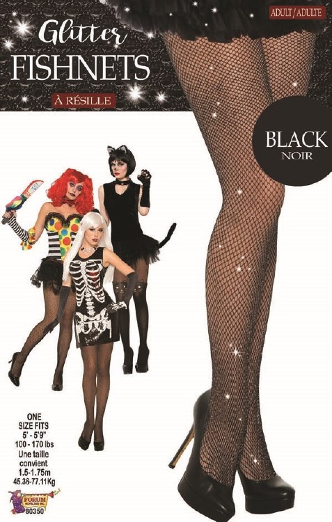Tights Fishnet Blk/Glitter