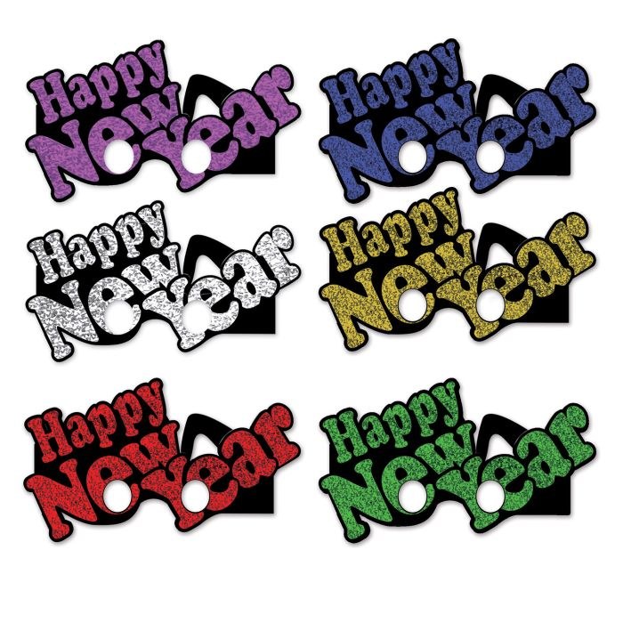 HNY Glasses Multi 6ct