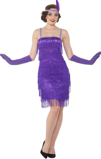 Flapper Dress Purple Adult Sm