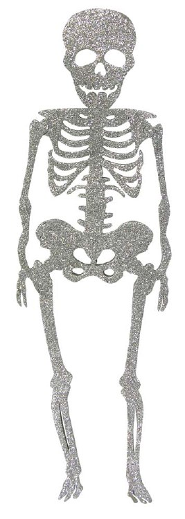 Skeleton Slv Glitter 20in
