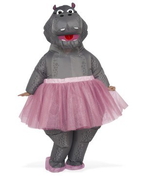 Inflatable Hippo w/Tutu OS