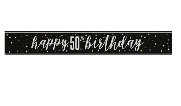 50th Birthday Banner Glitz