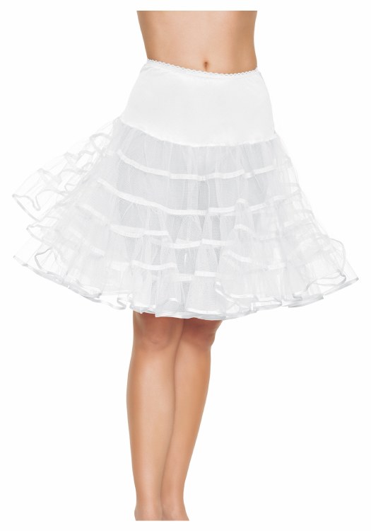 Petticoat Knee Length White