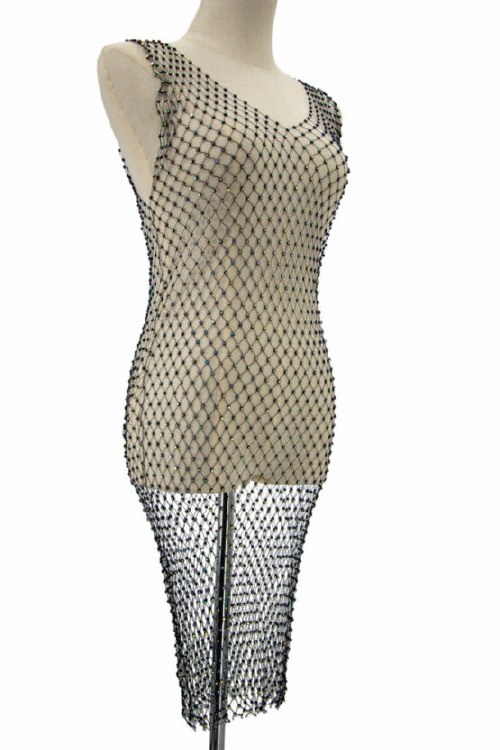 Blackk Aurora Borealis Net Dress OS