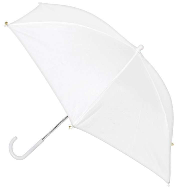 Umbrella White Mardi Gras