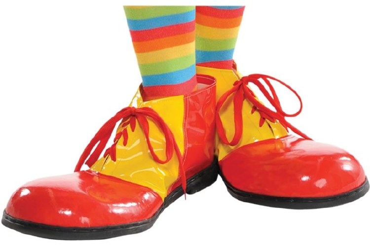 Clown Shoes Red/Yellow Adult