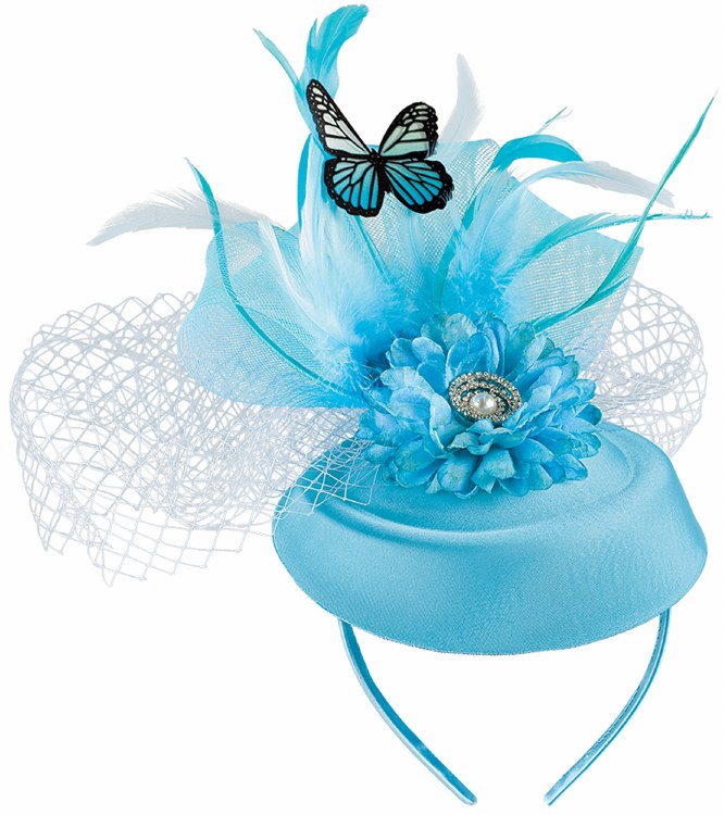 Headband Derby Teal Bttrfly