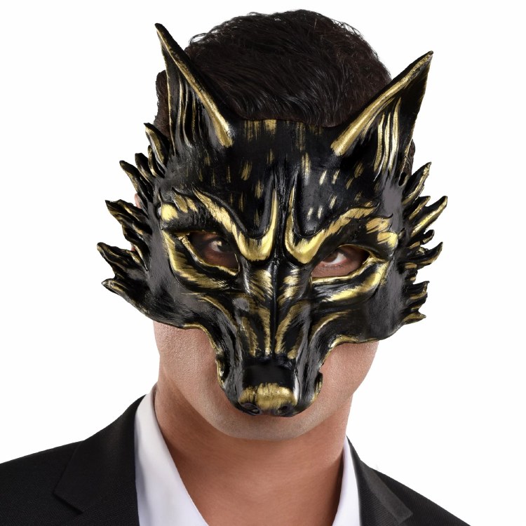 Mask Wolf Black/Gold