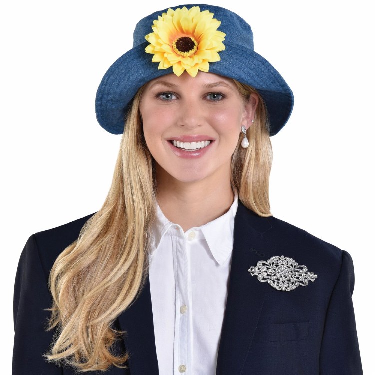 Hat Chambray w/ Sunflower