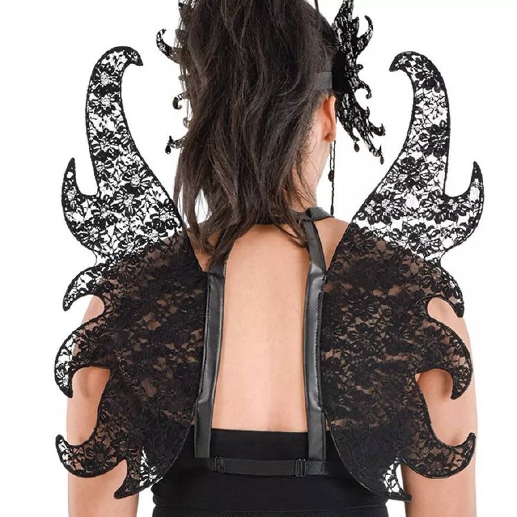 Wings/Harness Goth Pixie Blk
