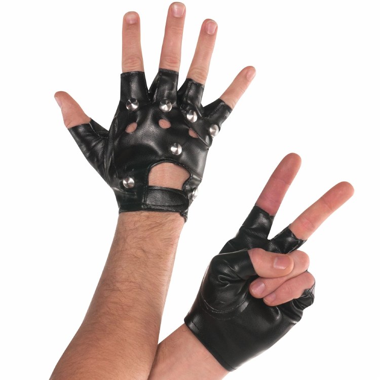 Gloves Fingerless Studded