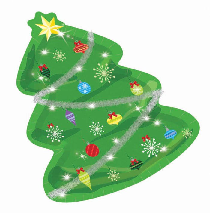 Plate Xmas Tree 7"