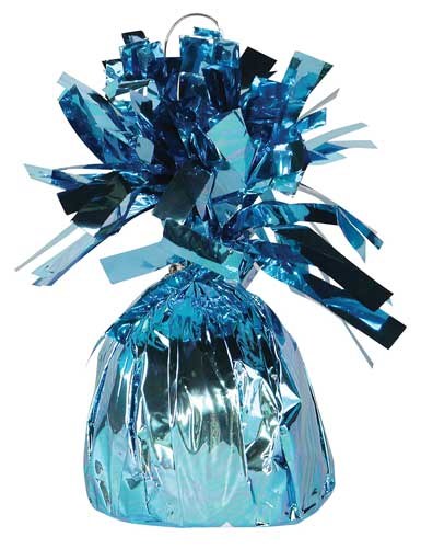 Fringed Balloon Weight ~ Light Blue