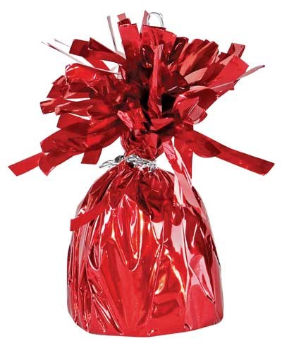 Fringed Balloon Weight ~ Red
