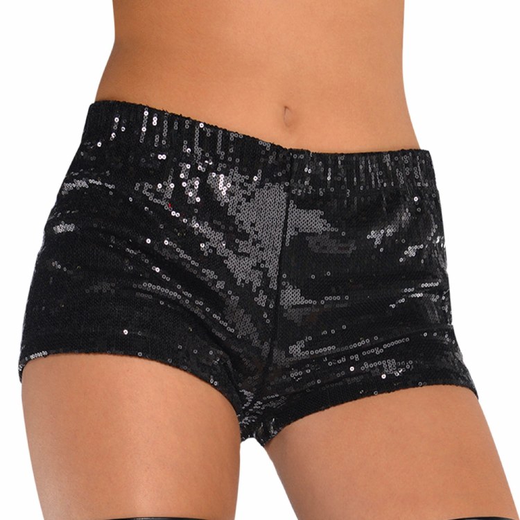 Boy Shorts Sequin Black S/M