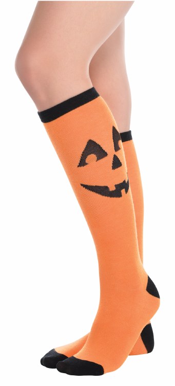 Socks Knee High Jack-O-Lantern