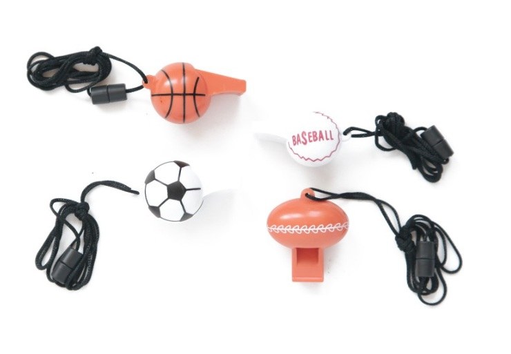 Sport Ball Whistles 4ct