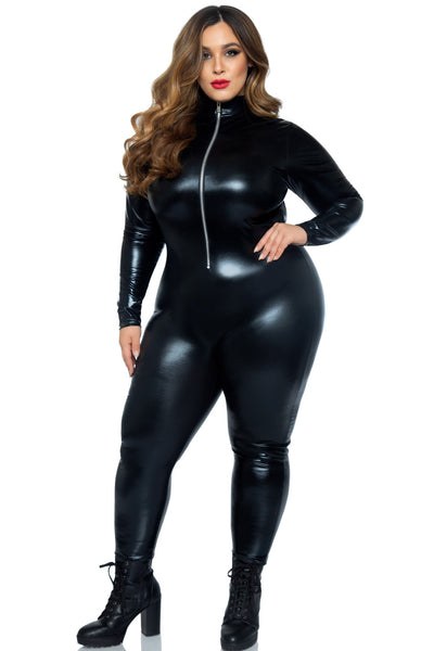 Catsuit Lame Zipper Front 3X4X