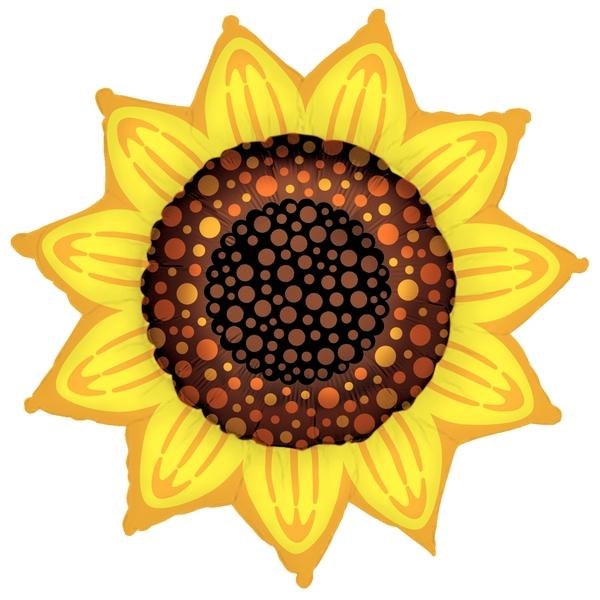 Flower, Sunflower • Jumbo 42" Mylar Helium Balloon