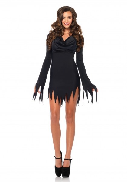 Dress Tattered Cowl Neck S/M