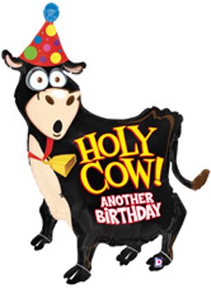 Farm, Holy Cow Another Birthday Shape • Jumbo 42" Mylar Helium Balloon