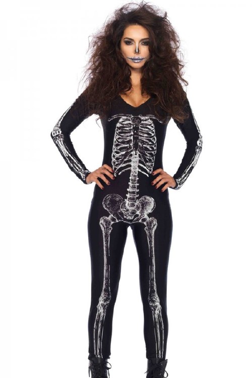 Catsuit Black X-Ray L
