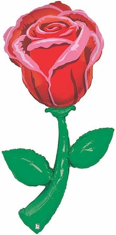 Flower, Rose Shape • Mega Jumbo 60" Mylar Helium Balloon