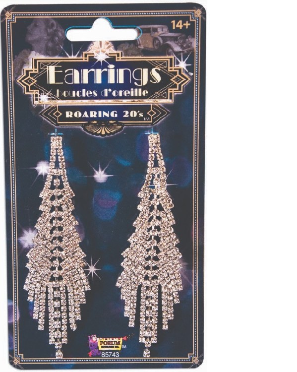 Earrings Flapper Rhinestone