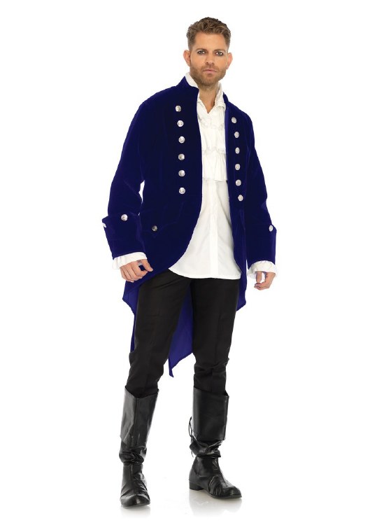 Coat Colonial Velvet Blue L