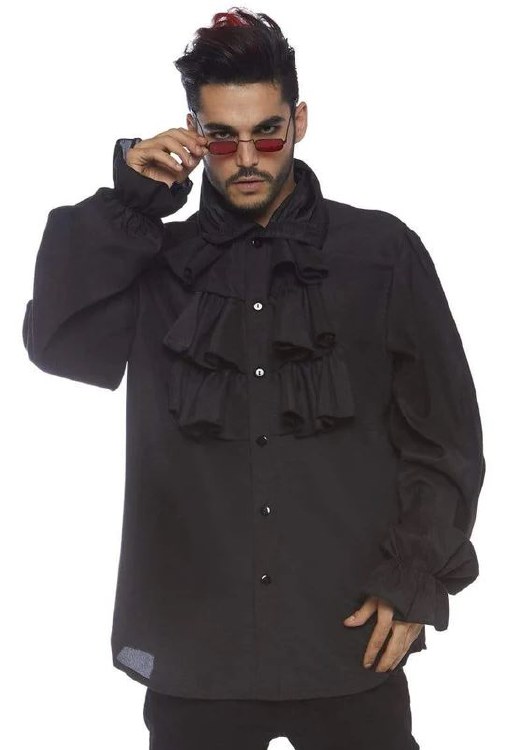 Shirt Ruffle Black M