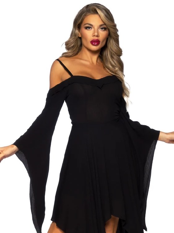 Peasant Dress Black L