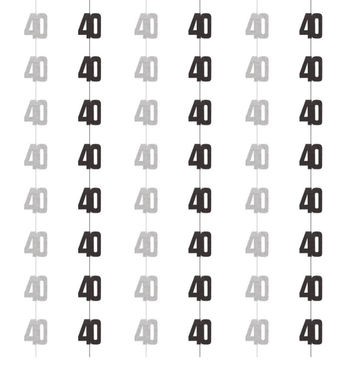 40th Stringer Hang Decor 6ct