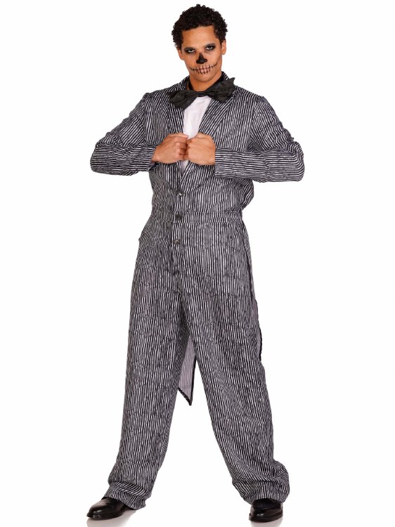 Pinstriped Tux Jumpsuit M