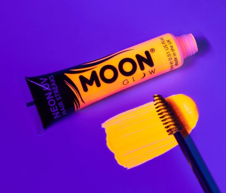 Moon Glow Neon UV Hair Streak Orange