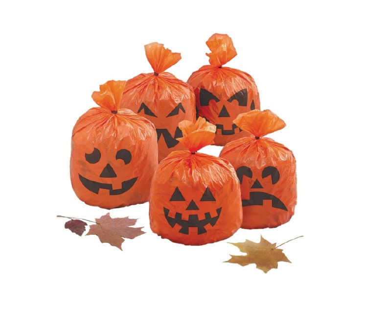 Pumpkin Hanging Leaf Bags 20ct