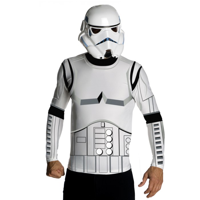 Storm Trooper Top &amp; Mask Large