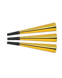 Gold Party Horn 15pk