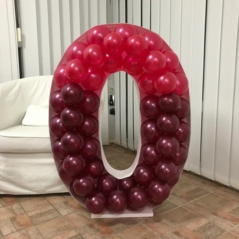 Mosaic Frame Letter O Shape