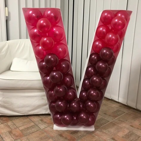 Mosaic Frame Letter V Shape