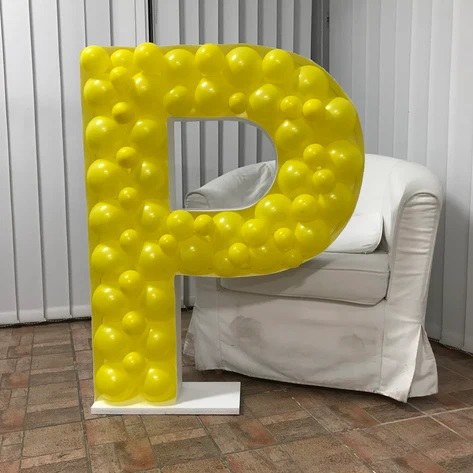 Mosaic Frame Letter P Shape