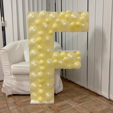 Mosaic Frame Letter F Shape