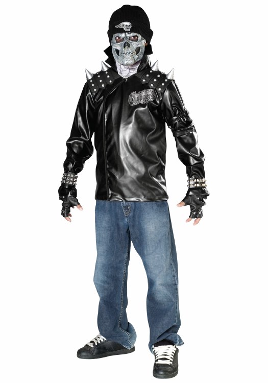 Metal Skull Biker Child Large