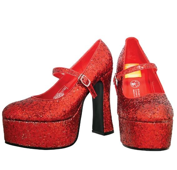 SOLD OUT! Ruby Red Sparkling Sequins Women's Slip On Shoes Size L 9-10