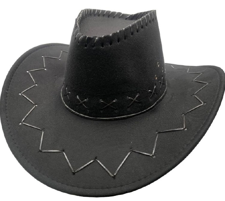 Cowboy Hat Leather Black