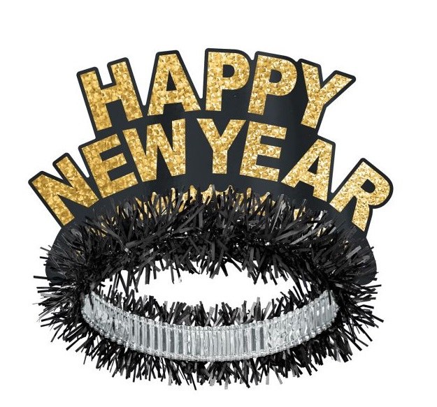 Regal New Year Black/Gold Tiara