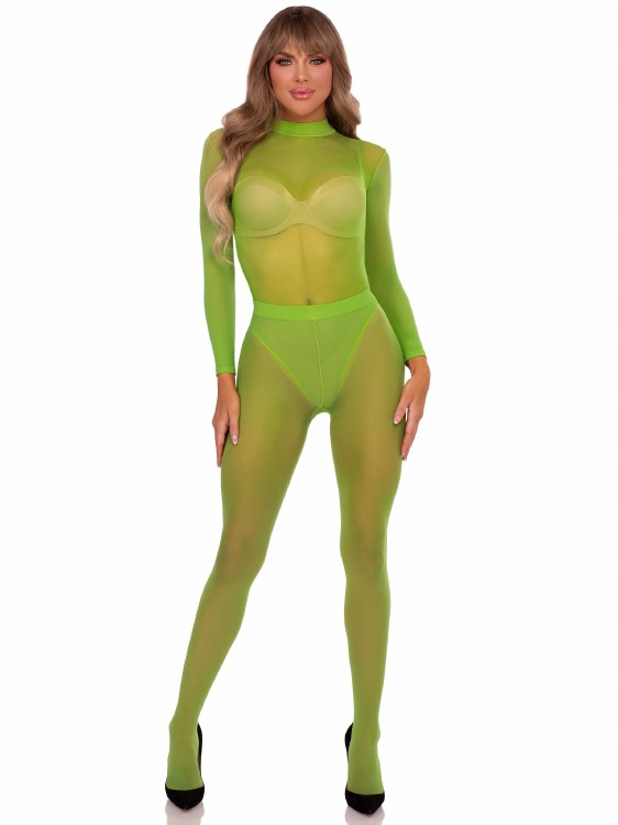 Bodysuit/Tights Sheer Green OS