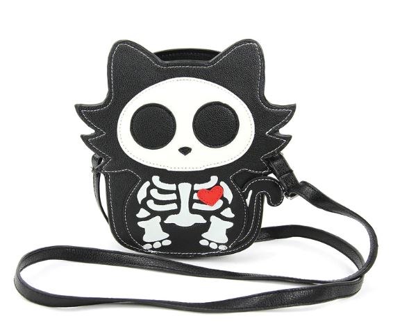 Purse Skeleton Cat GID