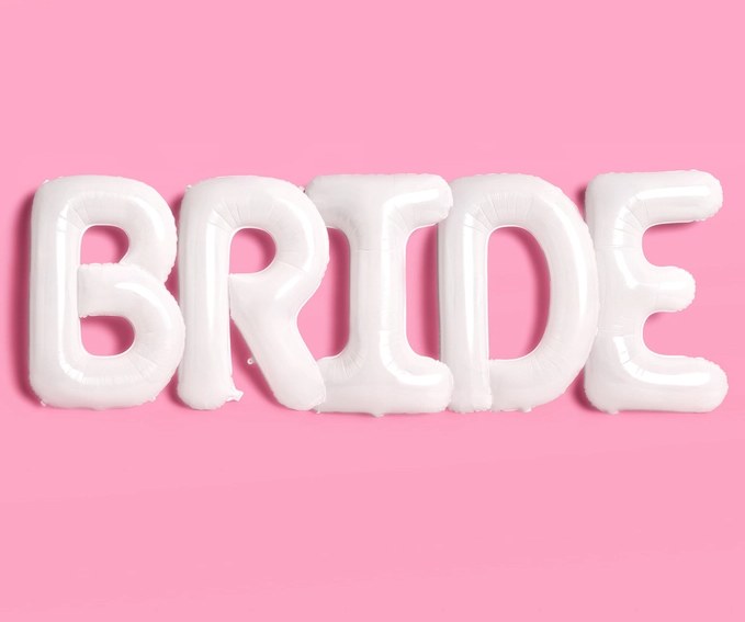 BRIDE Set 40in Balloons White