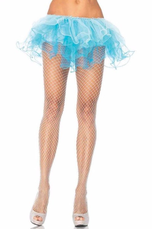 Nylons Fishnet White Spandex